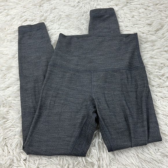 Lululemon Align Pant II 25" Mini Heathered Herringbone Heathered Black White - Picture 1 of 5